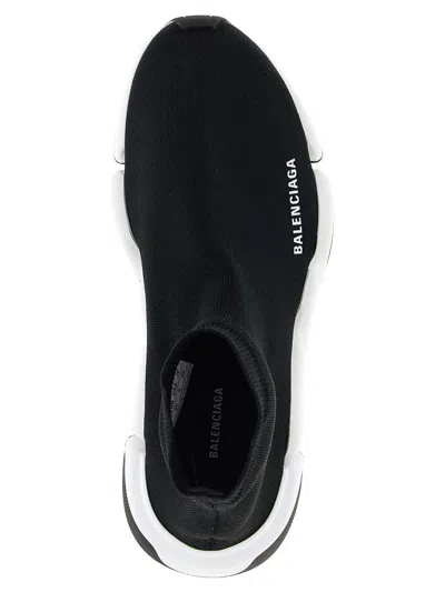 Balenciaga Black Stretch Fabric Speed 2.0 Sneakers In Black
