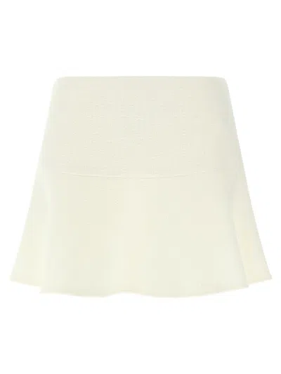 Gucci Bouclé Wool Skirt In White