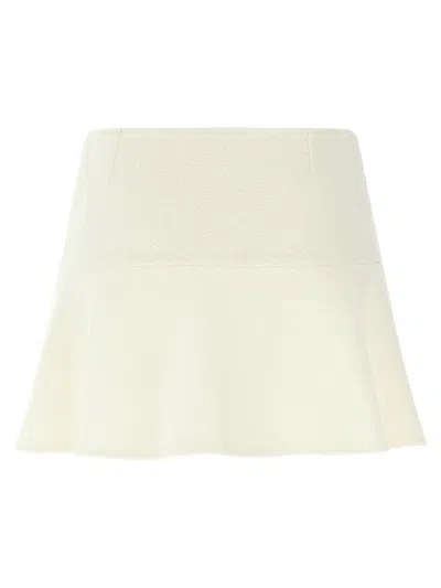 Gucci Bouclé Wool Skirt In White