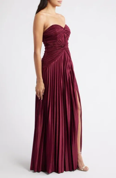 Lulus Florence Twist Front Strapless Dress In Red