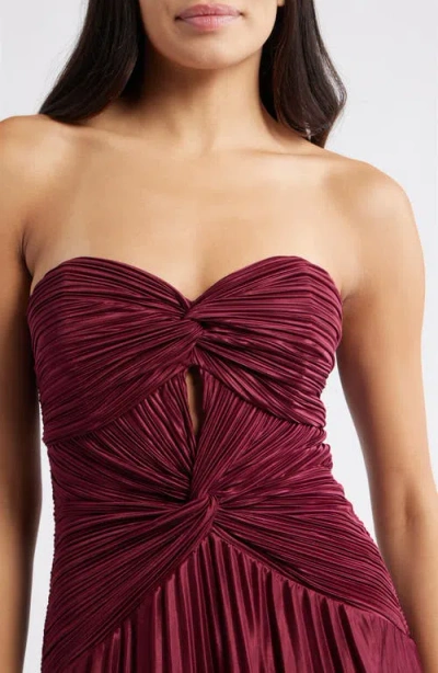 Lulus Florence Twist Front Strapless Dress In Red