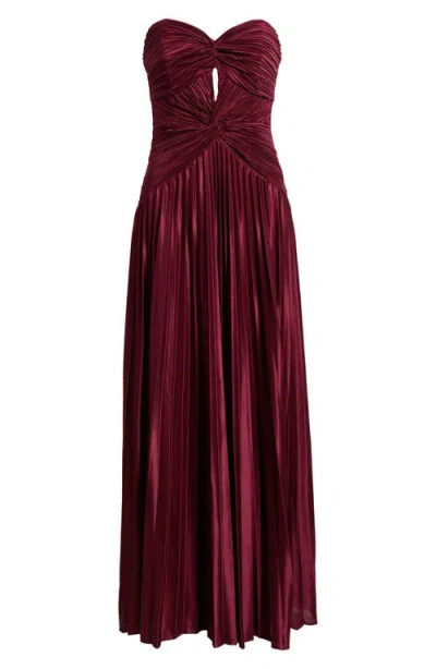 Lulus Florence Twist Front Strapless Dress In Red