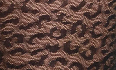 Spanx Iconic Leopard Fishnet In Black