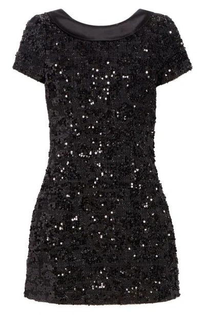 Likely Naomi Sequined Mini Dress In Black