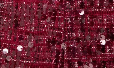 Likely Estella Sequined Tweed Mini Dress In Red