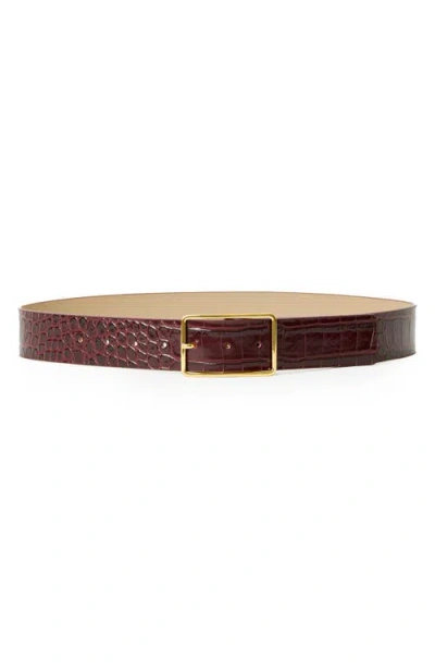 B-low The Belt Milla Croc Embossed Leather Belt In Brown