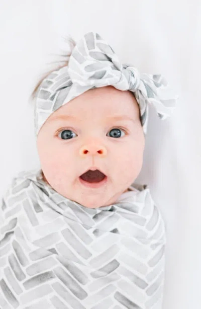 Copper Pearl Boone Swaddle Blanket In Gray