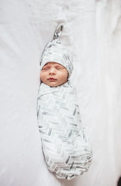 Copper Pearl Boone Swaddle Blanket In Gray