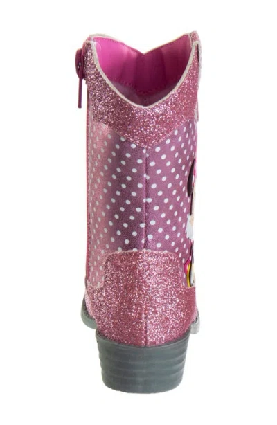 Josmo Kids' Disney Minnie Mouse Western Boot In Pink