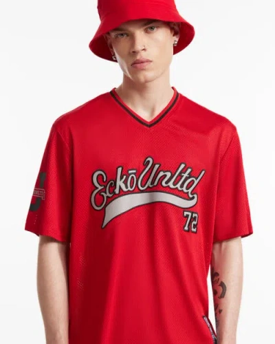 Ecko Unltd . Home Run Birdseye Mesh Tee In Red