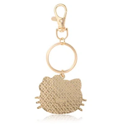 Hello Kitty Pave Crystal Bling Embellished Travel Keychain In Gold