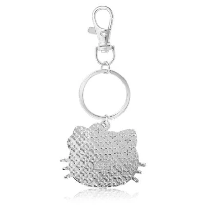 Hello Kitty Pave Crystal Bling Travel Keychain In Metallic