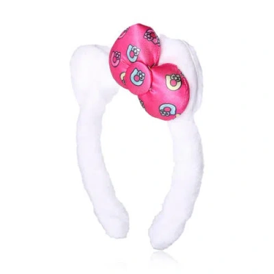Hello Kitty Plush Headband With Kitty Ears And Pink Bow In White