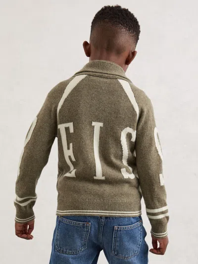 Reiss Dark Green Cardigan In Green