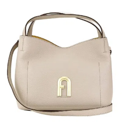 Furla Primula S Leather Hobo Bag In Neutral