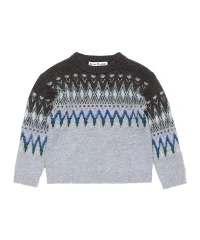 Acne Studios Fairislepattern Wool Sweater In Multi