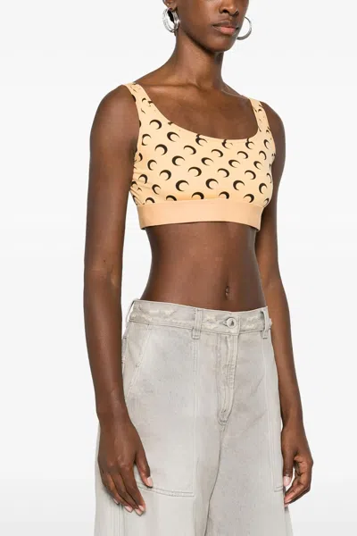 Marine Serre Regenerated Jersey Sport Bra Clothing In Multi