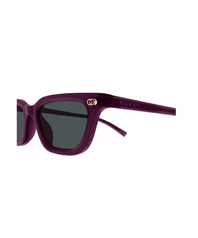 Gucci Interlocking G Cat-eye Sunglasses In Black