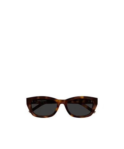 Saint Laurent Ysl 55mm Rectangular Acetate Sunglasses In Black
