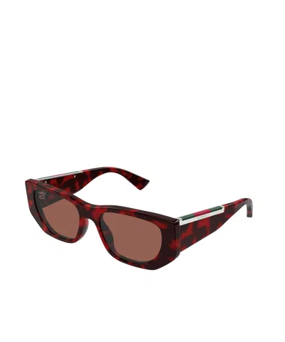 Gucci Eyewear Cat-eye Frame Sunglasses In Red