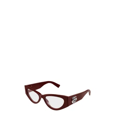 Gucci Eyewear Cat-eye Frame Glasses In Brown