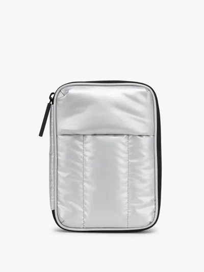 Calpak Luka Zip Passport Wallet In Silver