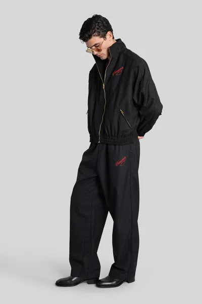 Willy Chavarria Ruff Rider Pant Pants In Black Wool In Black