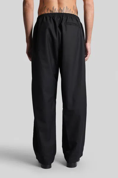 Willy Chavarria Ruff Rider Pant Pants In Black Wool In Black