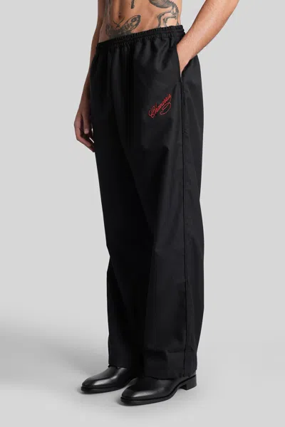 Willy Chavarria Ruff Rider Pant Pants In Black Wool In Black