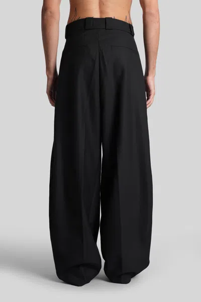 Willy Chavarria Cascada Trousers Pants In Black Wool In Black