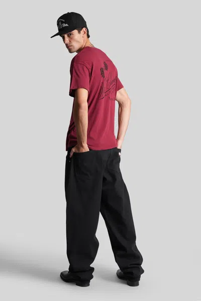 Willy Chavarria Proverb Easy Printed Cotton-jersey T-shirt In Burgundy