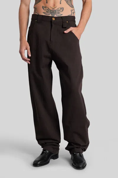 Willy Chavarria Bad Boy Jean Jeans In Brown Cotton In Brown