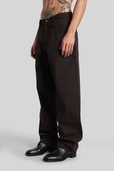 Willy Chavarria Bad Boy Jean Jeans In Brown Cotton In Brown