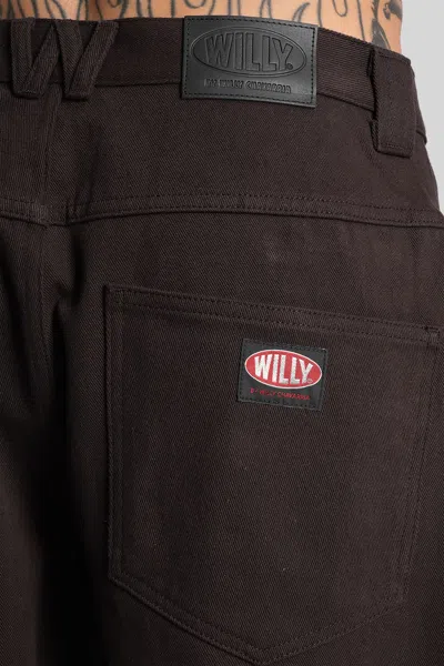 Willy Chavarria Bad Boy Jean Jeans In Brown Cotton In Brown