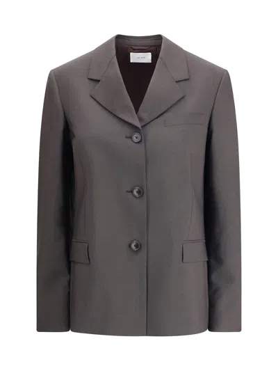The Row Faelan Button-fastening Jacket In Gray