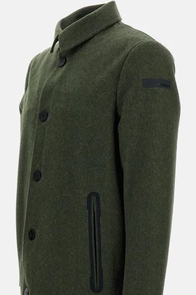Rrd - Roberto Ricci Design Loden Floating Coat Jkt In Green