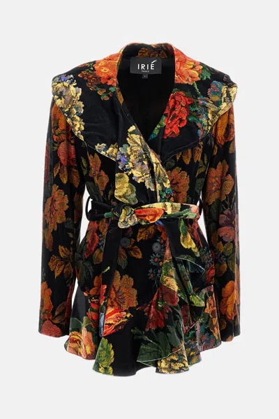 Irie Floral Ruffled Jacket In Multi