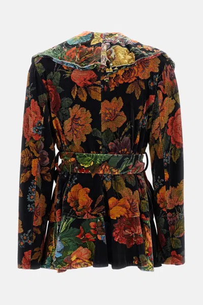 Irie Floral Ruffled Jacket In Multi
