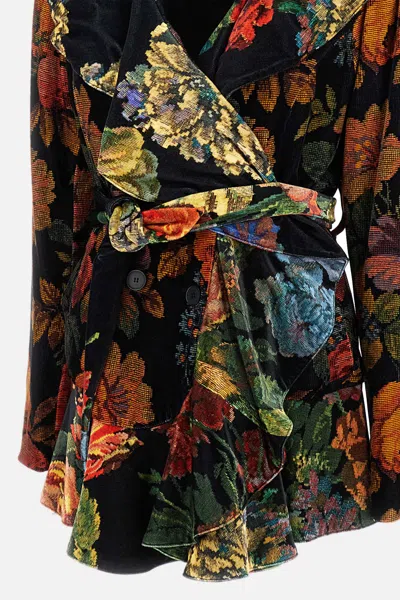 Irie Floral Ruffled Jacket In Multi