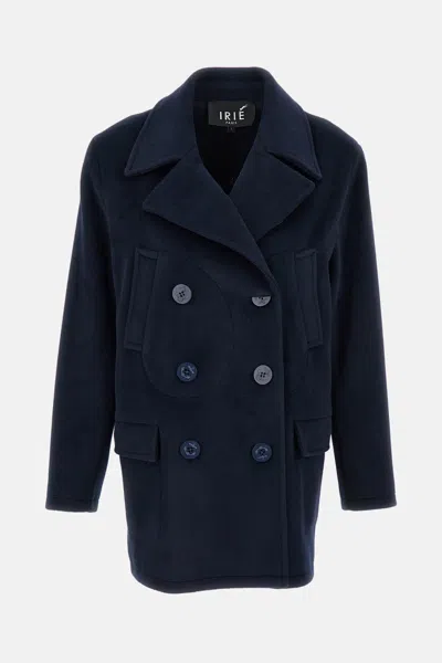 Irie Buttoned Peacoat In Blue