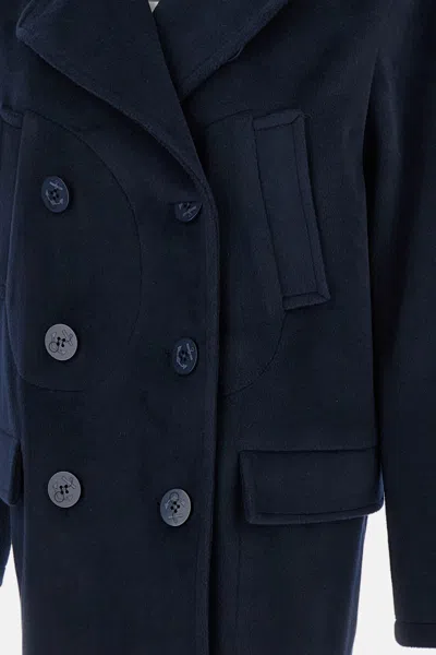 Irie Buttoned Peacoat In Blue