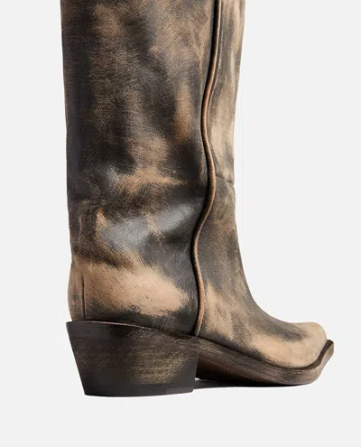 Khaite Clive 25 Leather Boots In Multi