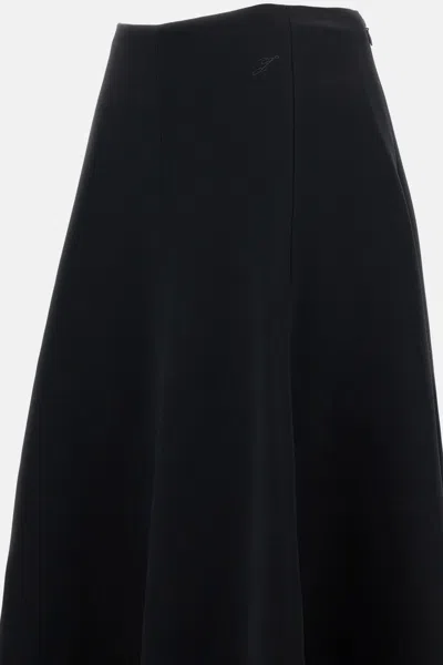 Jacquemus Triangle Midi Skirt Flared Hem In Black