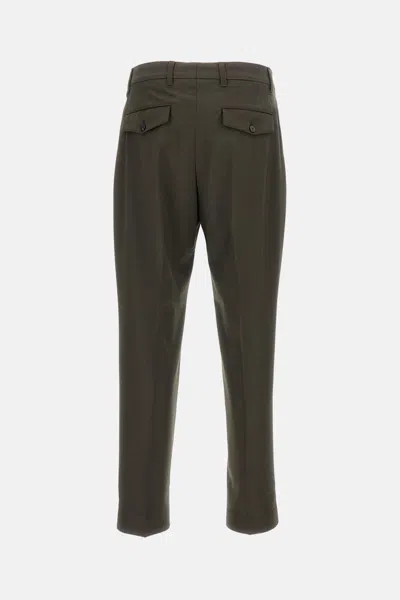 Jacquemus Deep Muted Green Trousers With Tailored Fit In Brown