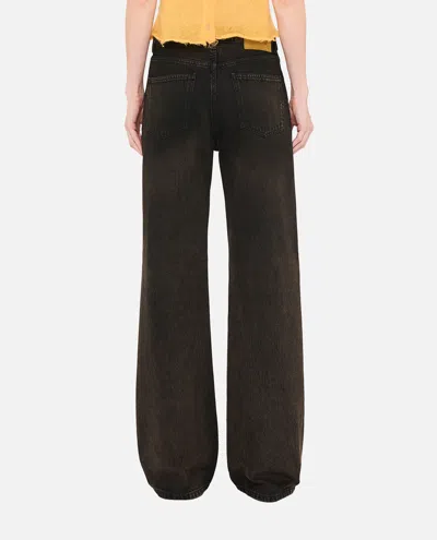 Haikure Brown Vintage Effect Korea Jeans In Brown