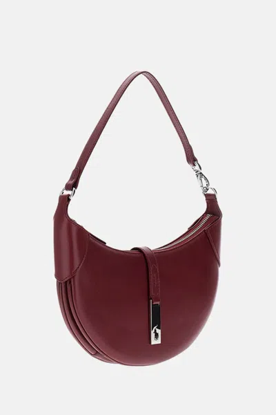 Polo Ralph Lauren Sport Calf Polo Id Mini Shoulder Bag Pomegranate In Red