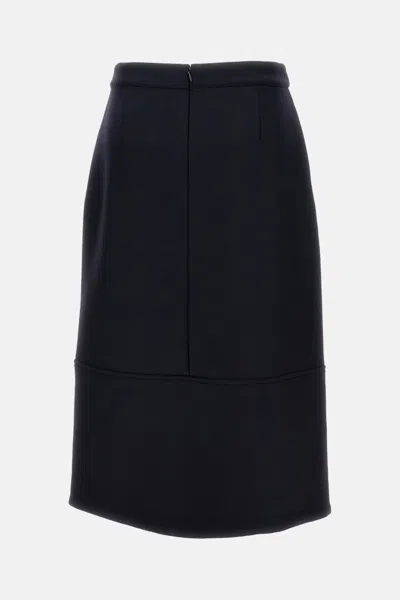 Plan C Sequined Wool-blend Midi Skirt In Black