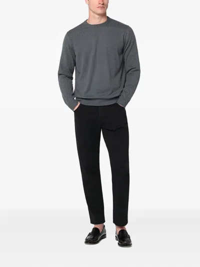 Pt Torino Black Cotton Trousers In Black