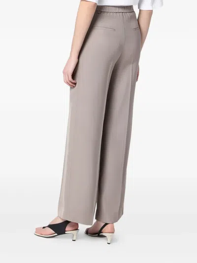 Calvin Klein Ash Grey Trousers In Linen Blend In Gray