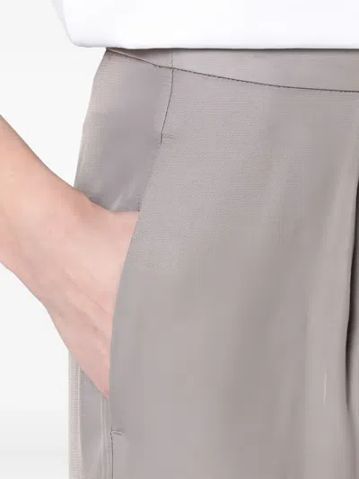 Calvin Klein Ash Grey Trousers In Linen Blend In Gray